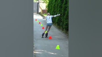 Alena is rollerblading - Kids activity