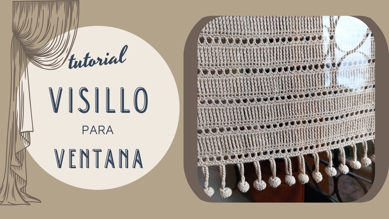 VISILLO para ventana a crochet. Tutorial paso a paso. CORTINA a ganchillo. Apto para principiantes.