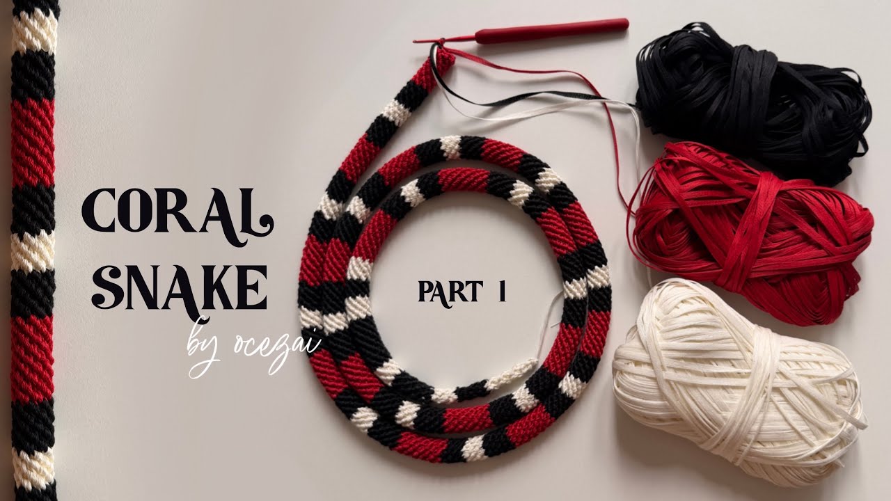 Coral snake | crochet tutorial | Part 1 | Tail & Body - YouTube