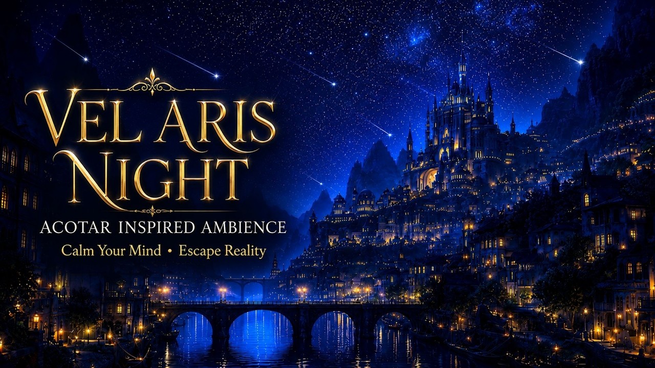 Velaris Night Ambience ✨ ACOTAR Inspired Fantasy Musicc for Relaxation & Escape Reality