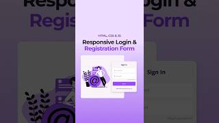 Responsive Login And Registration Form Using HTML CSS And JavaScript