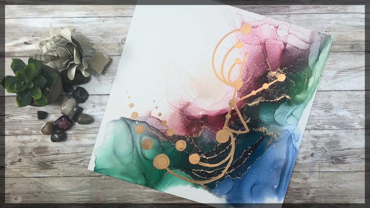Relaxing Alcohol Ink Art - Channeling!