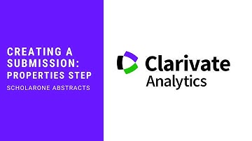 Creating A Submission: Properties Step