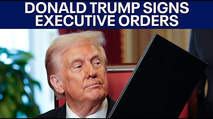 President Donald Trump signs executive orders at White House