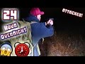(ATTACKED) 24 HOUR OVERNIGHT CHALLENGE COYOTE INFESTED ABANDONED GOLF COURSE! // GUNS PULLED! ⏰