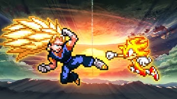 Vegito SSJ3(New) VS Sonic(All Form) in Jump Force Mugen