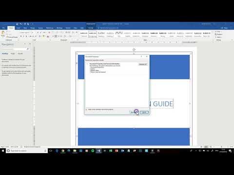 Video: Come rimuovo le proprietà del documento in Word 2016?