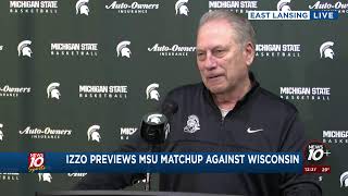 WATCH LIVE: Tom Izzo previews Michigan State matchup against Wisconsin