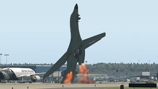 Terrifying Moment as Rockwell B-1 Lancer Mechanical Failure | X-PLANE 11