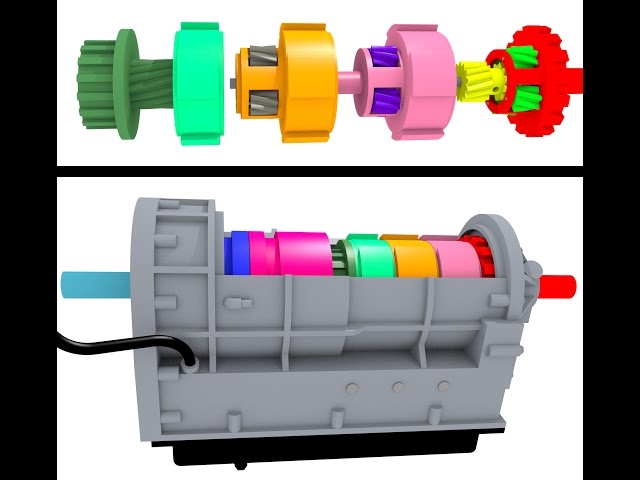 Nice Gears on Automatic Transmission Model made with 3D Printer