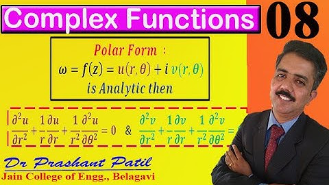 Harmonic Function in Polar form || Complex Analysis  || 18mat41 || Dr Prashant Patil