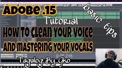 Adobe  Audition 1.5 Tutorial : How Clean your Voice & Mastering your Vocals. (basic tips tagalog)