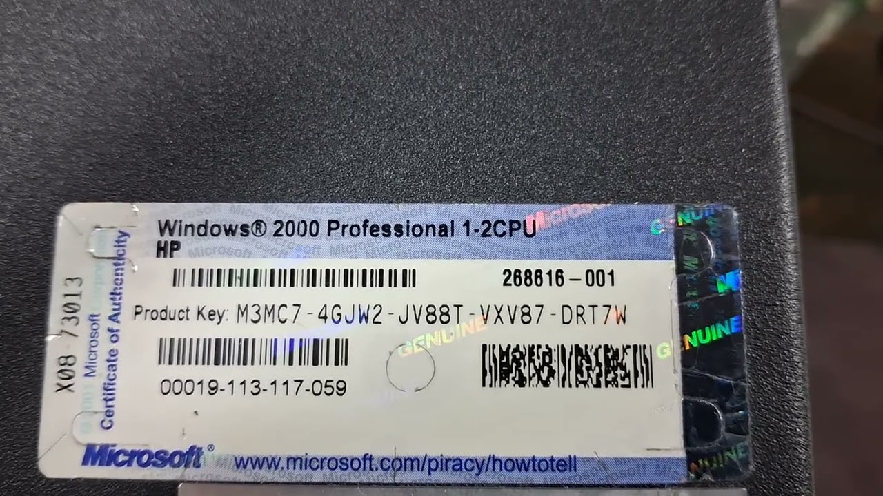 Windows 2000 Professional Key 🔑 👌 💯 - YouTube