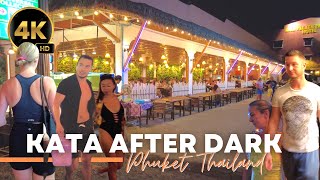 Walking in Kata after dark | Busier than ever! #kata #phuket #thailand