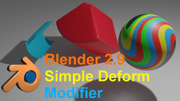 Blender 2.8 Simple Deform Modifier - Marbles