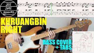 Khruangbin - Right (David Bowie cover) // BASS COVER + TABS