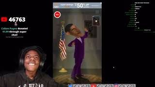 Ishowspeed plays My talking Obama and shows off his dance moves 😂