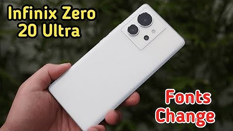 How To Change Font Style In Infinix Zero 20 Ultra, Font Change Setting