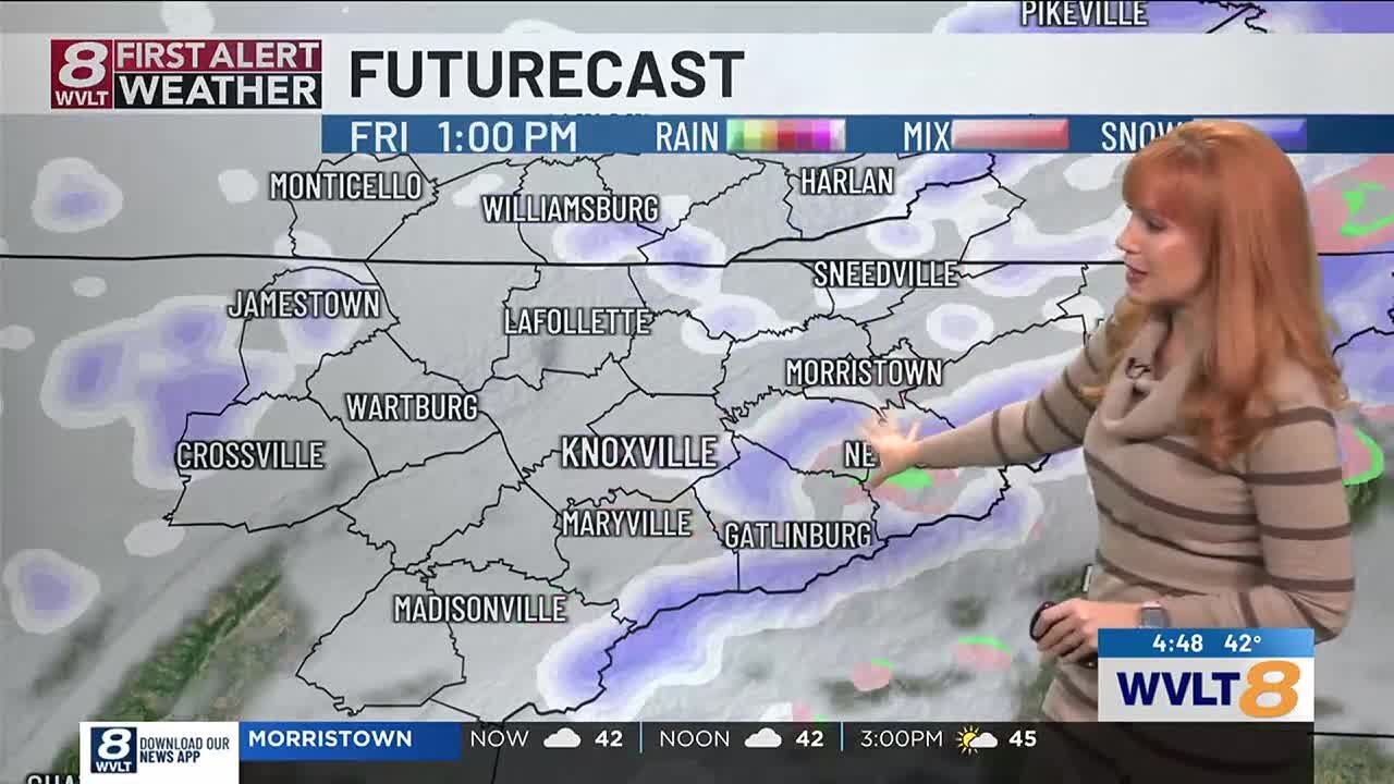 Colder air on the way with a few snow showers - YouTube
