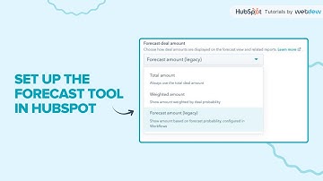 How to set up the forecast tool in HubSpot