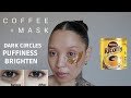 Dark circles at home remedy  coffee mask for dark circles  puffiness  brighten