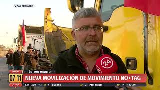 Movimiento "No+TAG" realiza nueva manifestación en diferentes rutas de la Región Metropolitana