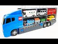 トミカ☆はたらくくるまのミニカーを開封してコンボイへ収納です☆ Take out Tomica minicars from the box and put in convoy!