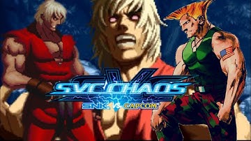 SNK Vs Capcom chaos | Guile vs Violent Ken | rodando no emulador happy chick ! 🕹🎮