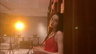 迪丽热巴 Dilraba Dilmurat - Swisse Livestream Event Photoshoot Behind The Scenes screenshot 2