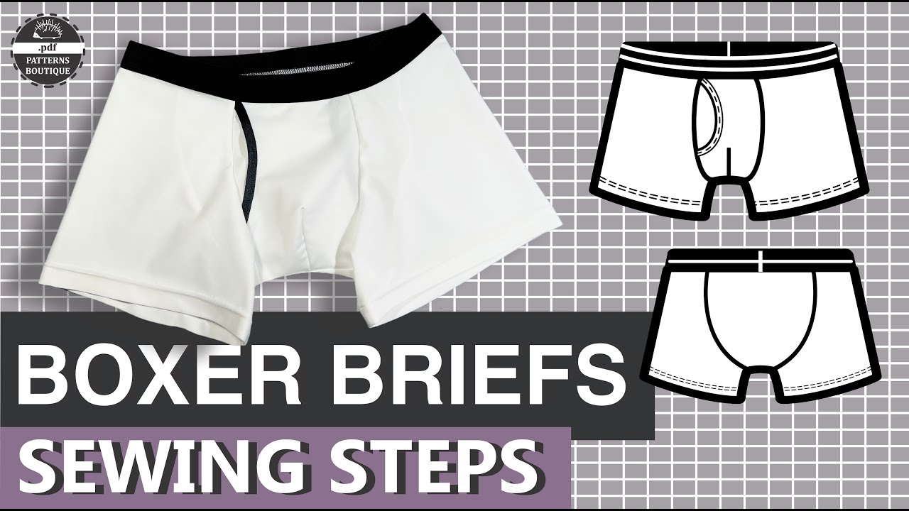 BOXER Briefs for Men DIY / Sew Along - Step by Step 