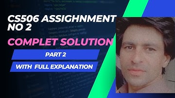 cs506 assignment no 2 complete solution spring 2022 || cs506 assignment no 2 solution