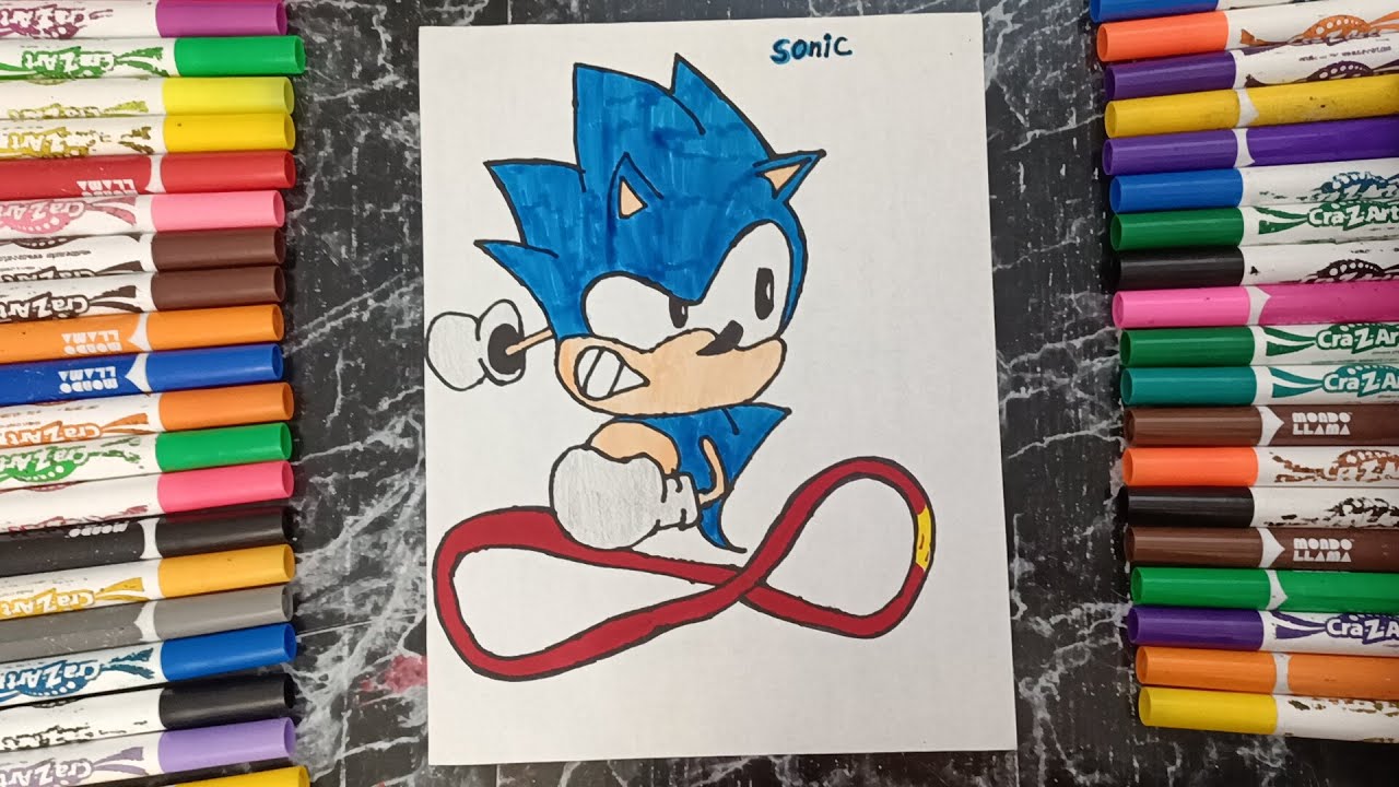 How To Draw Classic Sonic - YouTube