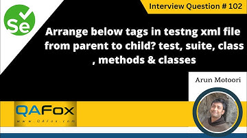 Arrange below tags in testng xml file from parent to child - test, suite, class, methods & classes