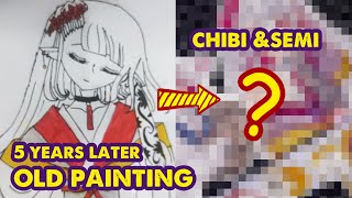 Redraw Old Painting Challenge - 5 YEARS LATER | Huta Chan Studio