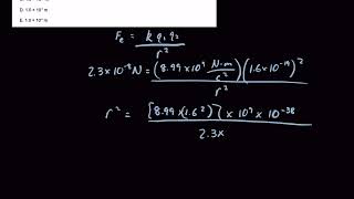 Coulomb's Law Equation - Practice Question | MCAT