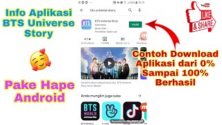 PROSES DOWNLOAD GAME BTS UNIVERSE STORY DARI 0% SAMPAI 100% BISA MAIN 😘 TUTORIAL INDONESIA 😍 screenshot 2