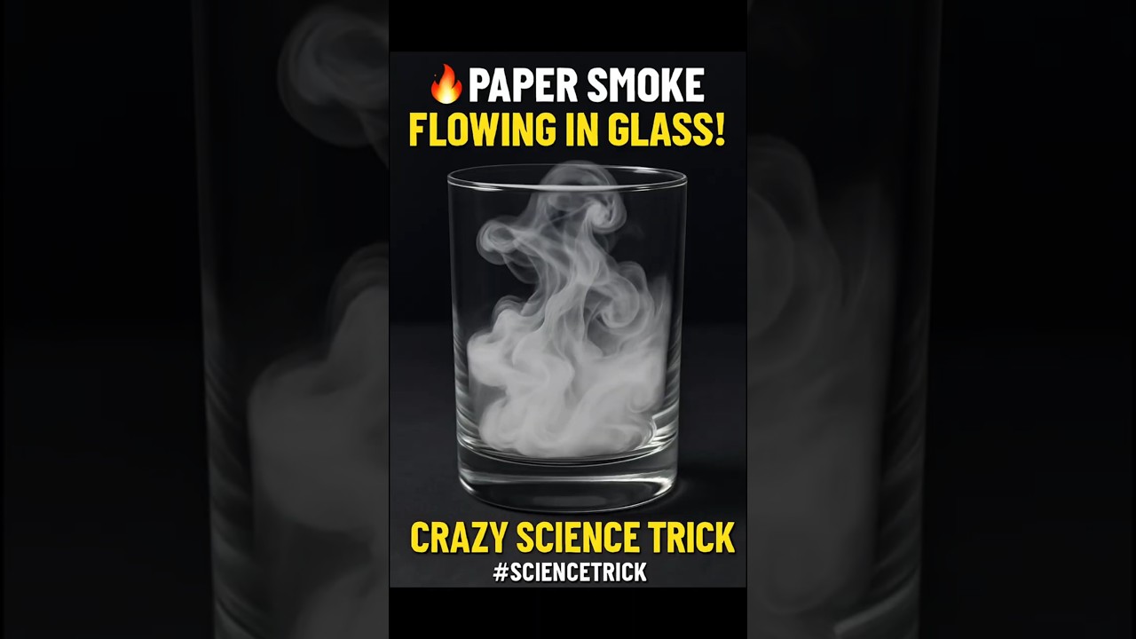 🔥PAPER SMOKE FLOWING IN GLASS! 😱 CRAZY SCIENCE TRICK 🤯 