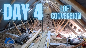 Day 4 - Loft Conversion UK Completing all the New loft conversion floor joists and trusses cut out!
