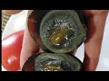 #asmr cracking peel century black egg slicing#egg#viral #short #trending #satisfying #highlight #fyp
