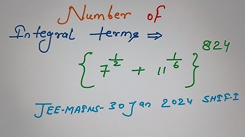 JEE mains question  30 jan 2024 shift 1.binomial theorem