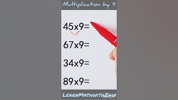 Multiplication by 9 | Multiplication trick | YouTube Shorts
