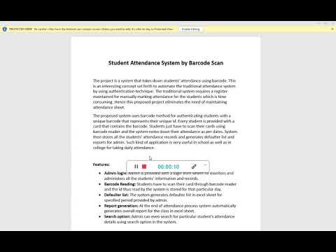 Student Attendance System By Barcode Scan AND TECH 9886387806