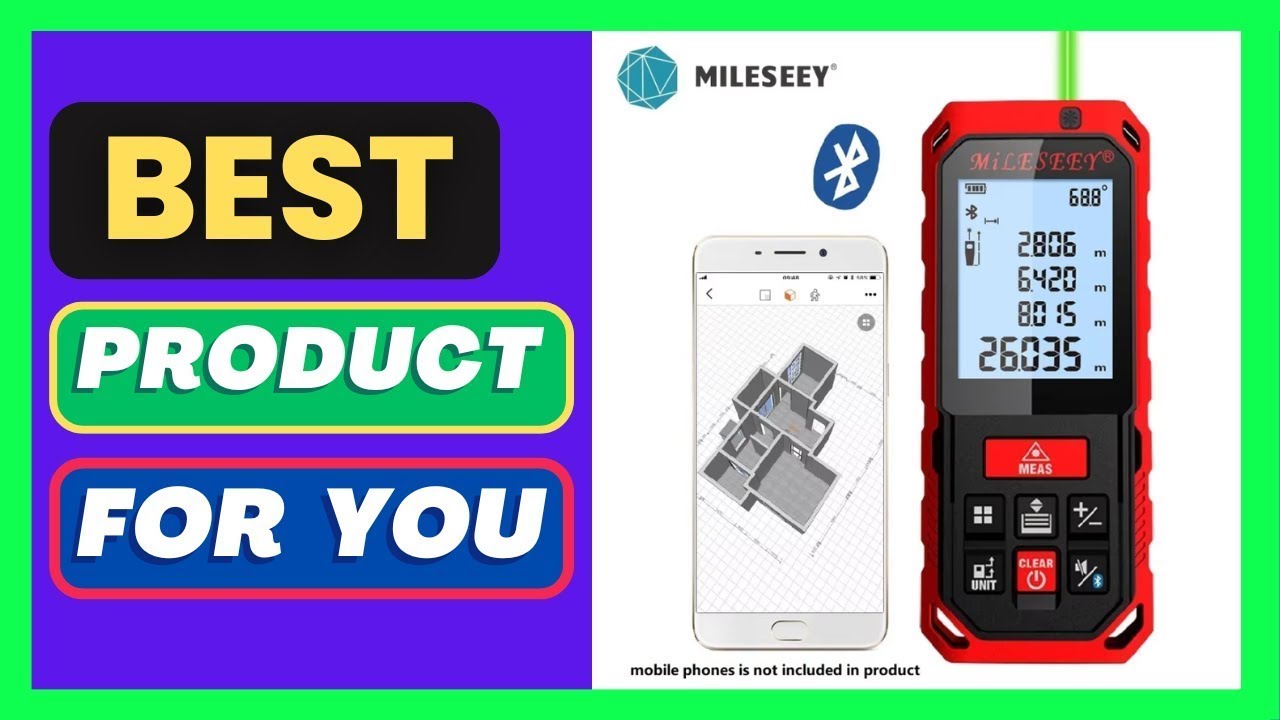 Best Top Selling Mileseey S2 Green Laser Rangefinder Digital BT Laser Distance Meter 162