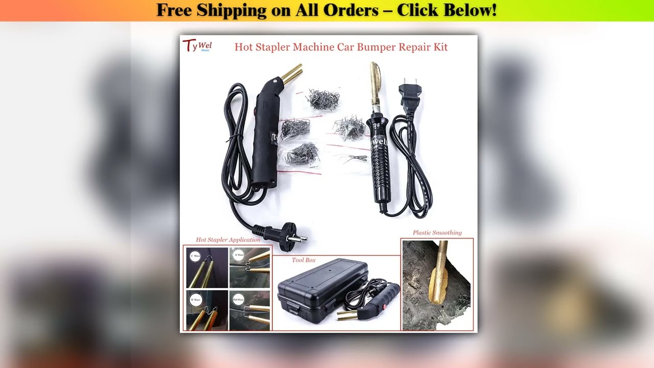 Car Bumper Repair Plastic Welding Tools ABS PVC Welder Smooth Iron 110-240V Hot Stapler Machine