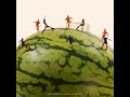 スイカをサッカーのフィールドに見立てる｜Watermelon Stadium