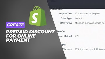 How to offer prepaid discounts in shopify store | Prepaid discount