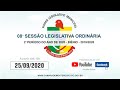08ª Sessão Ordinária CMMN - Ao Vivo (25/09/2020)