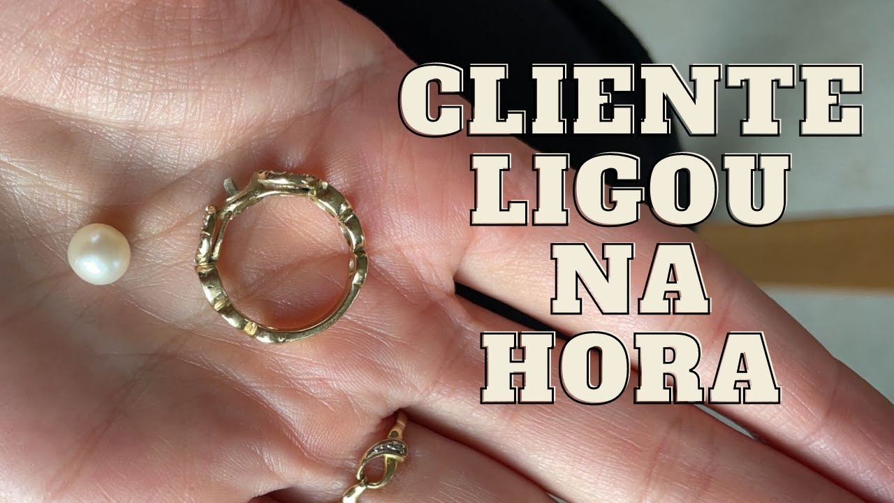 Soltou a perola natural da joia em ouro da cliente