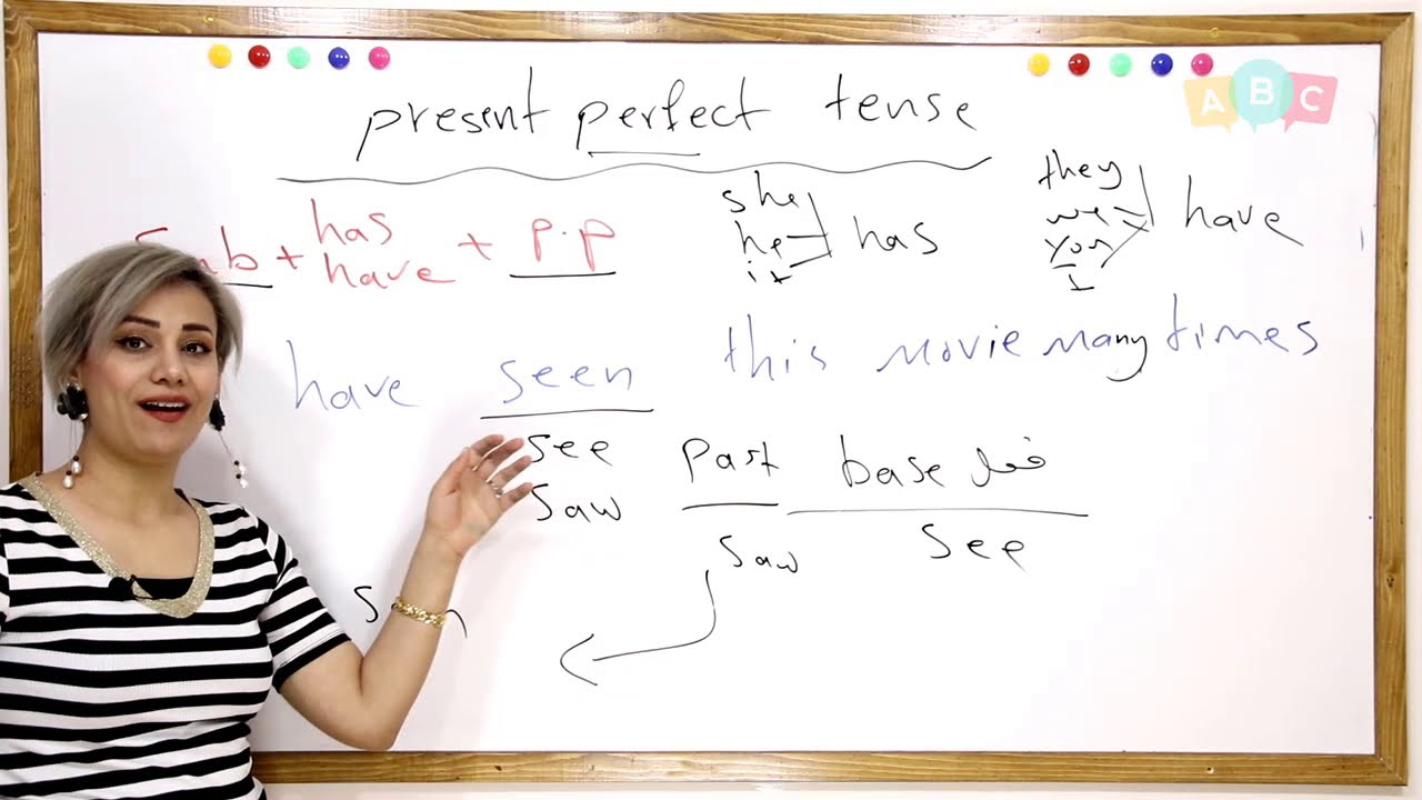 انكليزي - قديم    قواعد المضارع التام والحال