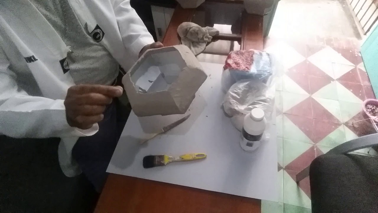 Vaso v2, vasos de cimento moldes de caixas de leite, parte 3